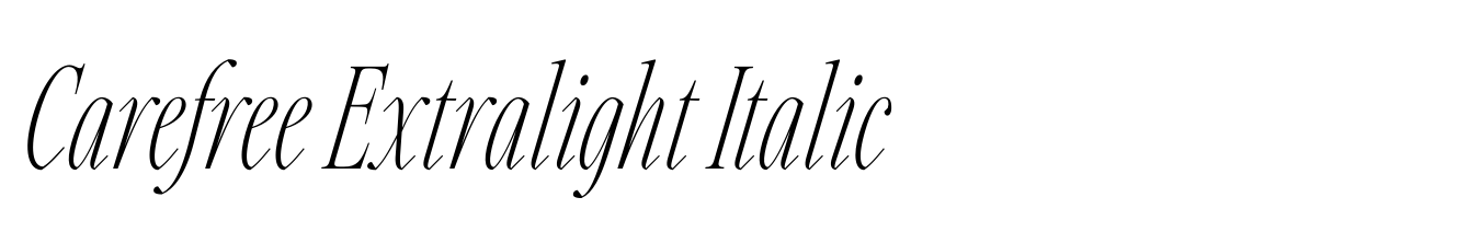 Carefree Extralight Italic